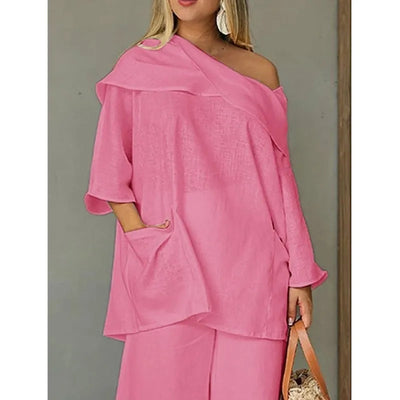Taylor | New Off Shoulder Blouse Bat Sleeve with Pocket Top