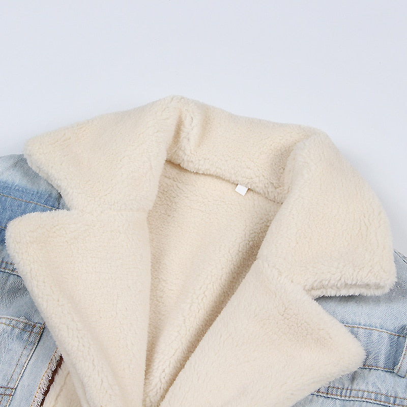 Plush Denim Jacket