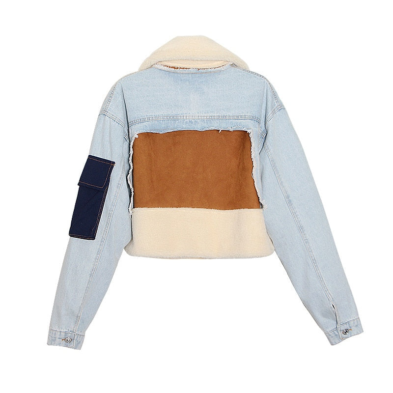 Plush Denim Jacket