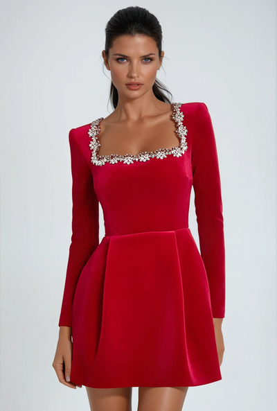 Vera | Velvet Mini Dress