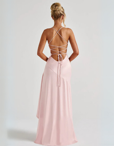 Rosavelle | Draped-Ruffle Maxi Dress