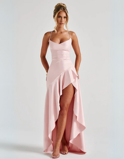 Rosavelle | Draped-Ruffle Maxi Dress
