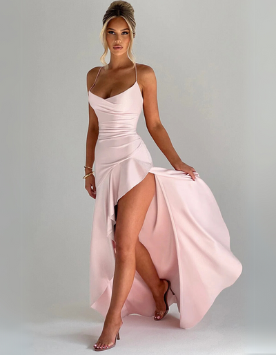 Rosavelle | Draped-Ruffle Maxi Dress