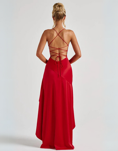 Rosavelle | Draped-Ruffle Maxi Dress
