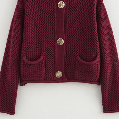 Alora | Burgundy Cardigan
