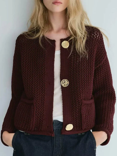 Alora | Burgundy Cardigan