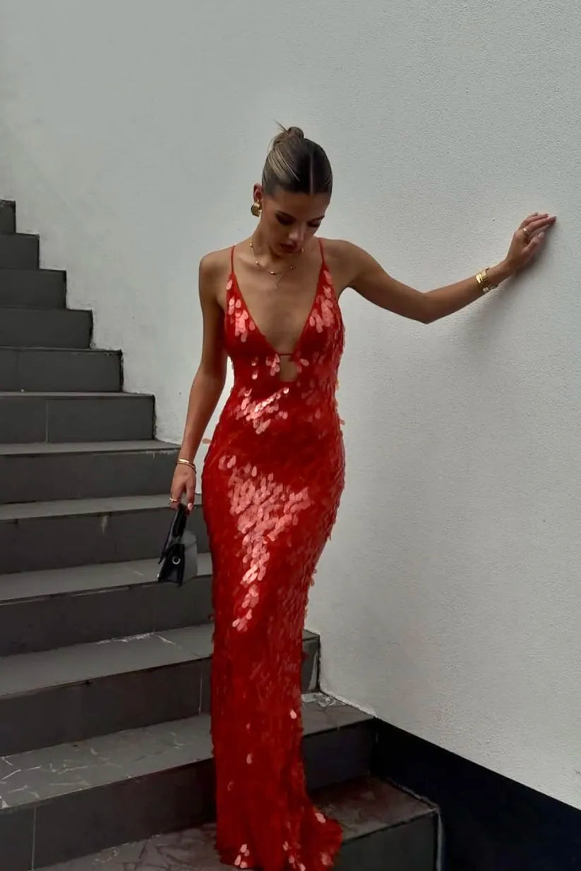 Sequin Maxi Dress Fashion