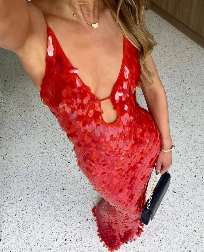 Sequin Maxi Dress Fashion