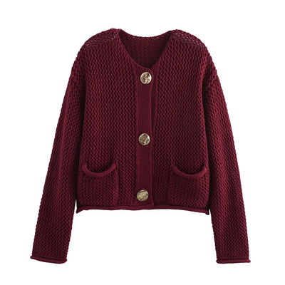 Alora | Burgundy Cardigan