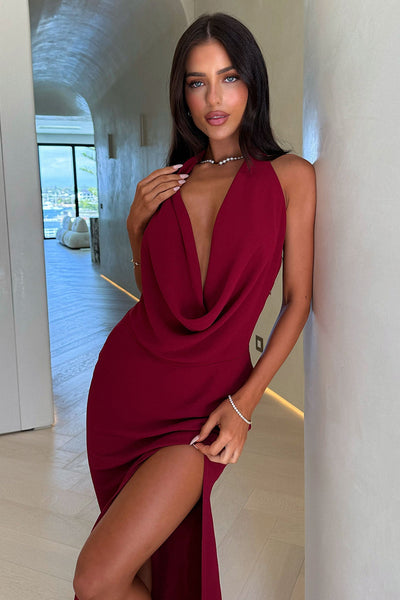 Shine Red Maxi Dress