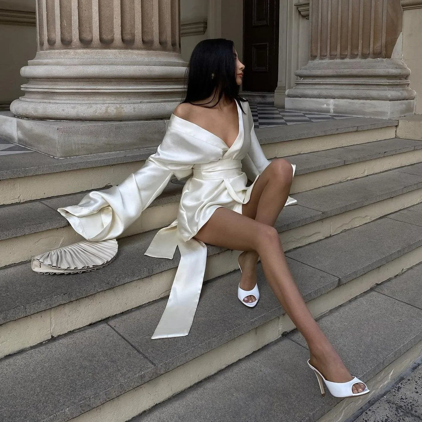 Silk Satin French Style Dress