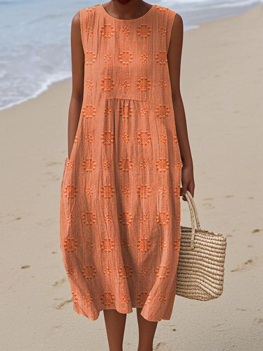 Sleeveless Cotton Dress