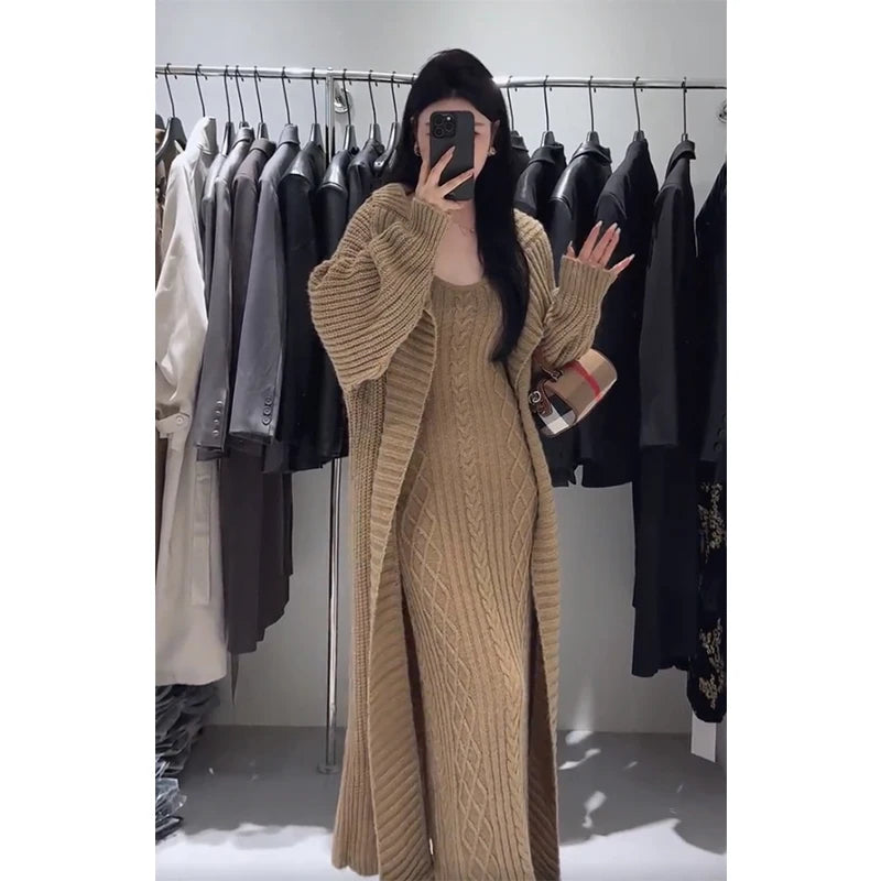 Sarah | Two-Piece Set – Cardigan & Slim Fit Slip Dress