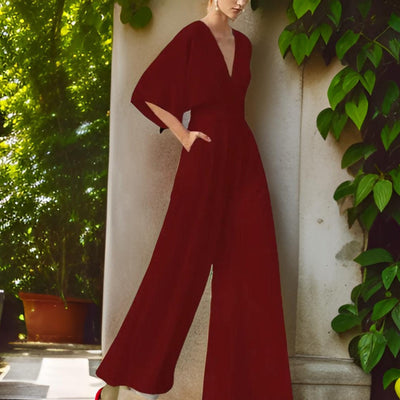 V-Neck Jumpsuit