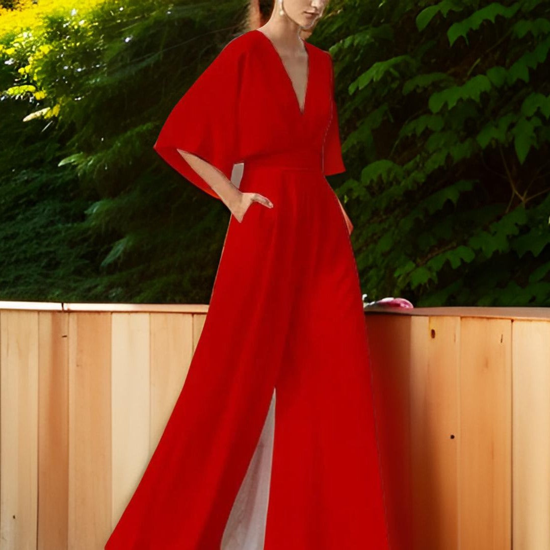 V-Neck Jumpsuit