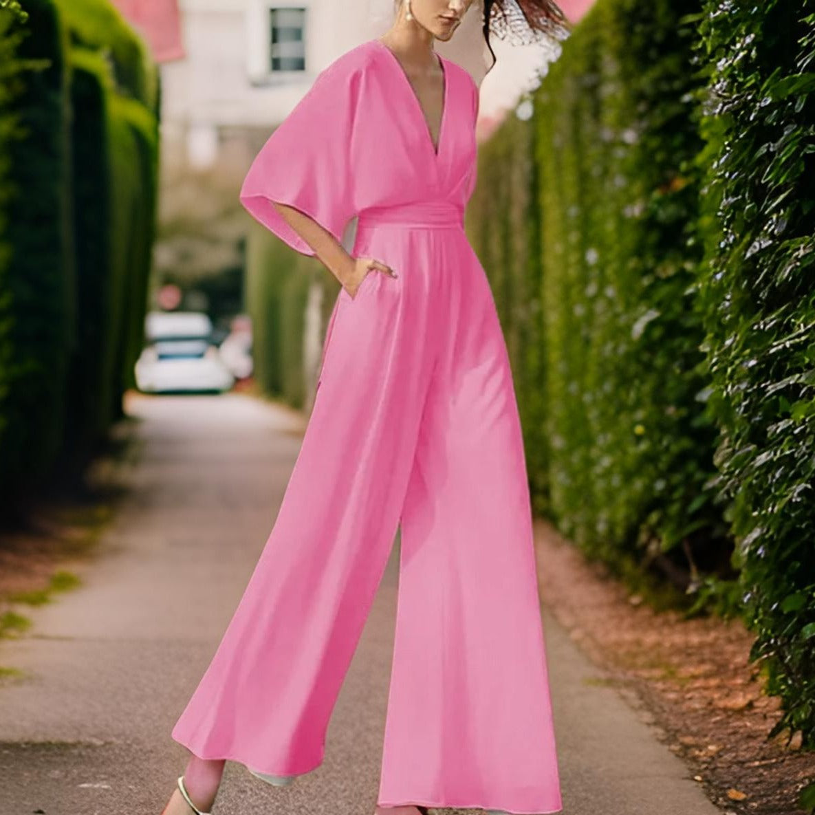V-Neck Jumpsuit