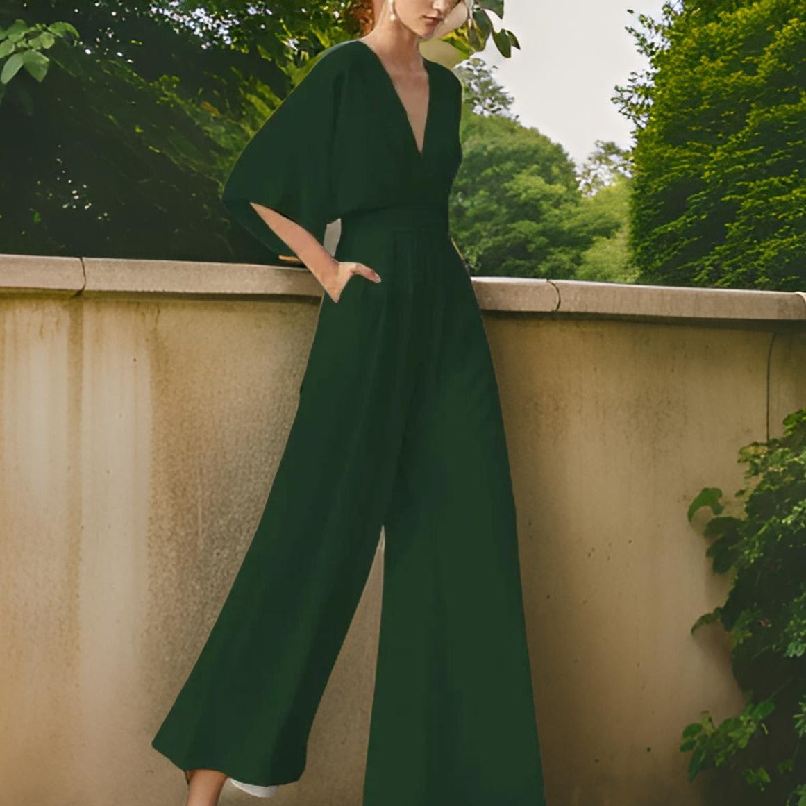 V-Neck Jumpsuit