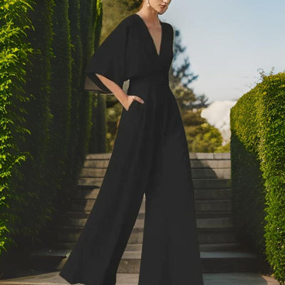 V-Neck Jumpsuit